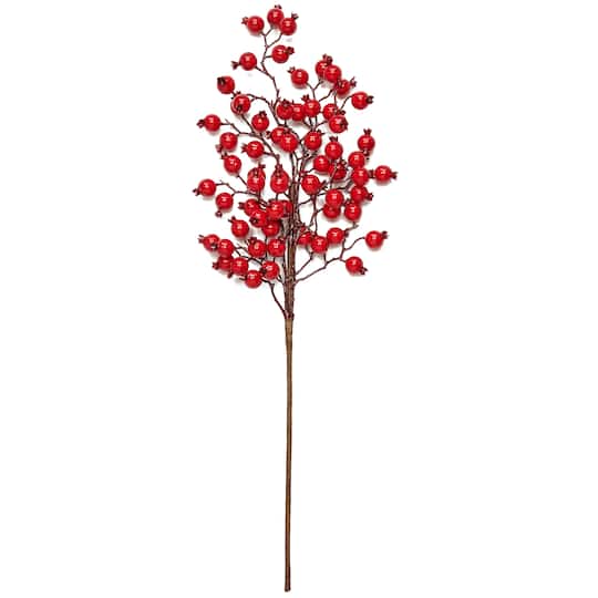 24" Large Red Berry Artificial Christmas Spray, 3ct.